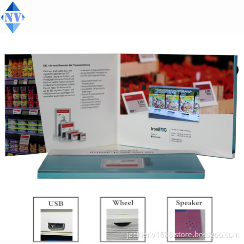 4.3inch video greeting card for business gift